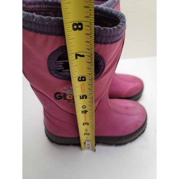 Glosh By Bogs Youth Pink Waterproof Pull On Boots Size 10 - Picture 8 of 10